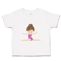 Toddler Girl Clothes Gymnastic Purple Suit Brown Sports Gymnastics Toddler Shirt