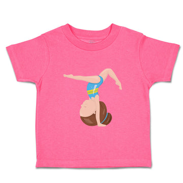 Toddler Girl Clothes Gymnastic Blue Suit Brown Sports Gymnastics Toddler Shirt