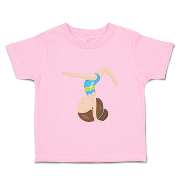 Toddler Girl Clothes Gymnastic Blue Suit Brown Sports Gymnastics Toddler Shirt
