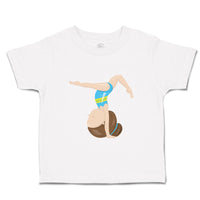Toddler Girl Clothes Gymnastic Blue Suit Brown Sports Gymnastics Toddler Shirt