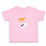 Toddler Girl Clothes Karate Girl Pose 3 Red Sports Karate & Mma Toddler Shirt