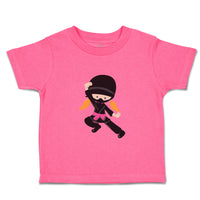 Toddler Girl Clothes Ninja Girl Pose 4 Red Girly Others Toddler Shirt Cotton