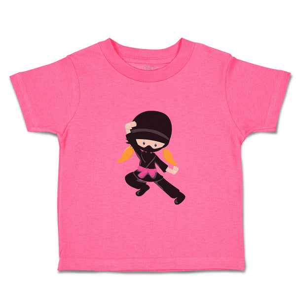 Toddler Girl Clothes Ninja Girl Pose 4 Red Girly Others Toddler Shirt Cotton