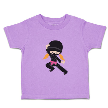 Toddler Girl Clothes Ninja Girl Pose 4 Red Girly Others Toddler Shirt Cotton