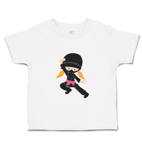 Toddler Girl Clothes Ninja Girl Pose 4 Red Girly Others Toddler Shirt Cotton