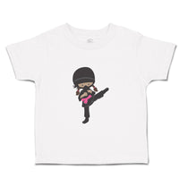 Toddler Girl Clothes Ninja Girl Pose 2 B Girly Others Toddler Shirt Cotton