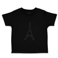 Toddler Clothes Eiffel Tower Black Girly Others Toddler Shirt Cotton