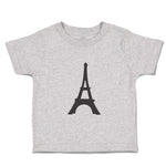 Toddler Clothes Eiffel Tower Black Girly Others Toddler Shirt Cotton