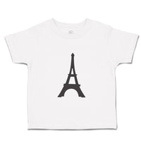 Toddler Clothes Eiffel Tower Black Girly Others Toddler Shirt Cotton