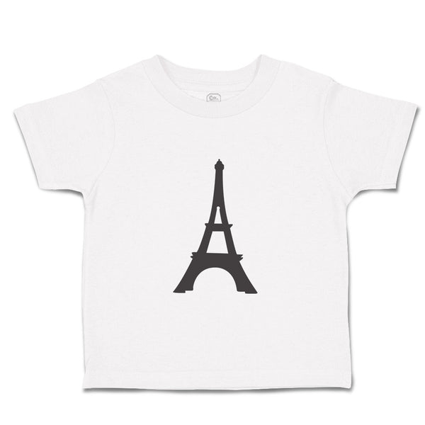 Toddler Clothes Eiffel Tower Black Girly Others Toddler Shirt Cotton