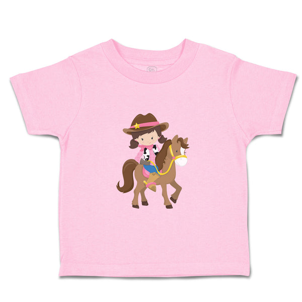Toddler Girl Clothes Cowgirl Brown Horse Brown Girly Others Toddler Shirt Cotton
