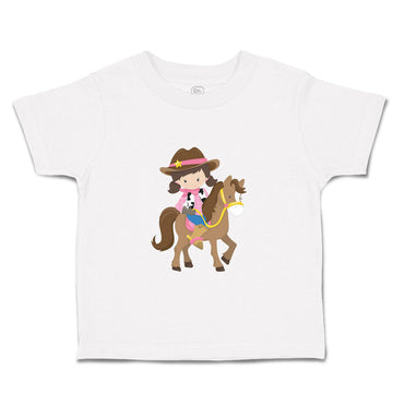 Toddler Girl Clothes Cowgirl Brown Horse Brown Girly Others Toddler Shirt Cotton