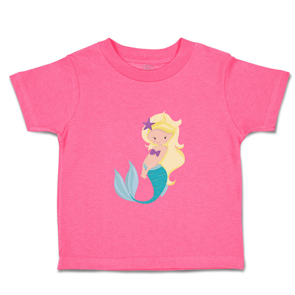 Toddler Girl Clothes Mermaid Blonde Hair Swims Girly Others Toddler Shirt Cotton