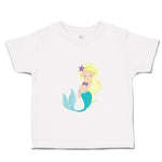 Toddler Girl Clothes Mermaid Blonde Hair Swims Girly Others Toddler Shirt Cotton