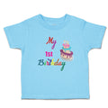 Toddler Clothes My 1St Birthday with Delicious Cake on Candles Toddler Shirt