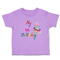 Toddler Clothes My 1St Birthday with Delicious Cake on Candles Toddler Shirt