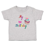 Toddler Clothes My 1St Birthday with Delicious Cake on Candles Toddler Shirt