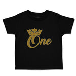 Toddler Clothes 1 Number Name with Golden Crown Toddler Shirt Cotton