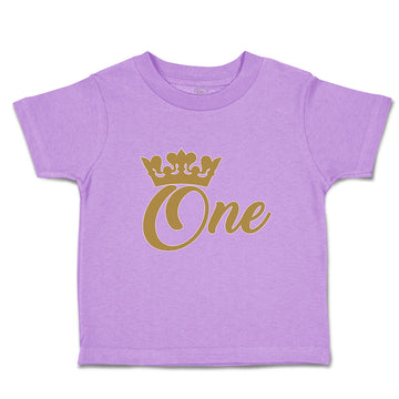 Toddler Clothes 1 Number Name with Golden Crown Toddler Shirt Cotton