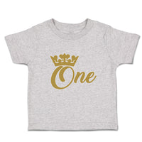 Toddler Clothes 1 Number Name with Golden Crown Toddler Shirt Cotton