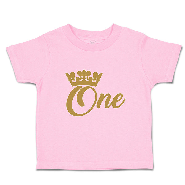 Toddler Clothes 1 Number Name with Golden Crown Toddler Shirt Cotton