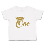 Toddler Clothes 1 Number Name with Golden Crown Toddler Shirt Cotton