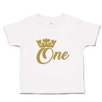 Toddler Clothes 1 Number Name with Golden Crown Toddler Shirt Cotton