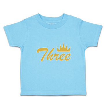 Toddler Clothes 3 Number Name with Crown Toddler Shirt Baby Clothes Cotton