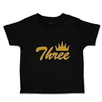 Toddler Clothes 3 Number Name with Crown Toddler Shirt Baby Clothes Cotton