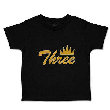 Toddler Clothes 3 Number Name with Crown Toddler Shirt Baby Clothes Cotton