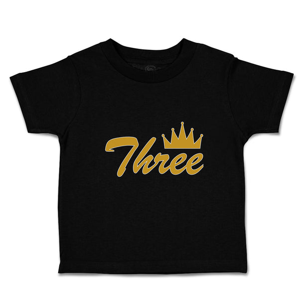 Toddler Clothes 3 Number Name with Crown Toddler Shirt Baby Clothes Cotton