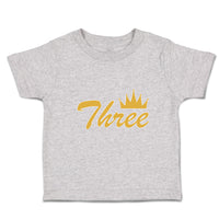 Toddler Clothes 3 Number Name with Crown Toddler Shirt Baby Clothes Cotton