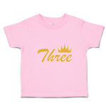 Toddler Clothes 3 Number Name with Crown Toddler Shirt Baby Clothes Cotton