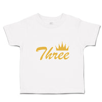 Toddler Clothes 3 Number Name with Crown Toddler Shirt Baby Clothes Cotton