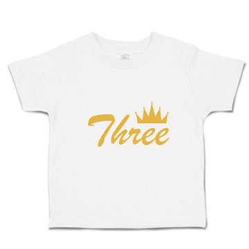 Toddler Clothes 3 Number Name with Crown Toddler Shirt Baby Clothes Cotton