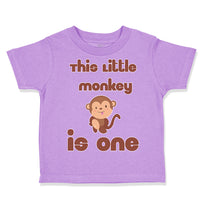 Toddler Clothes This Little Monkey Is 1 Birthday First Birthday Funny Cotton