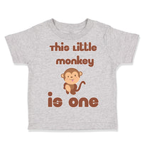 Toddler Clothes This Little Monkey Is 1 Birthday First Birthday Funny Cotton