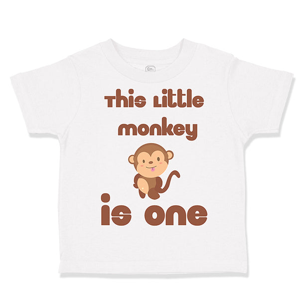 Toddler Clothes This Little Monkey Is 1 Birthday First Birthday Funny Cotton