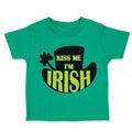 Toddler Clothes Kiss Me I'M Irish St Patrick's Day Clover Toddler Shirt Cotton