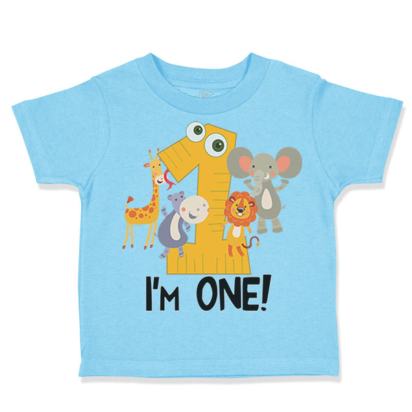 Toddler Clothes I'M 1! Birthday First Birthday 1 Year Old Toddler Shirt Cotton