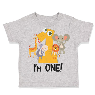 Toddler Clothes I'M 1! Birthday First Birthday 1 Year Old Toddler Shirt Cotton