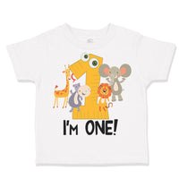 Toddler Clothes I'M 1! Birthday First Birthday 1 Year Old Toddler Shirt Cotton