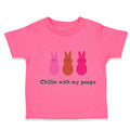 Toddler Girl Clothes Chillin with My Peeps Easter Funny Toddler Shirt Cotton