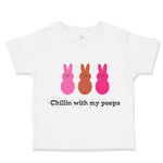 Toddler Girl Clothes Chillin with My Peeps Easter Funny Toddler Shirt Cotton