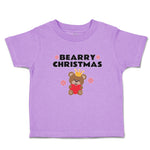 Toddler Clothes Bearry Christmas Teddy Bear Sitting Crown Heart Hand Cotton