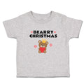 Toddler Clothes Bearry Christmas Teddy Bear Sitting Crown Heart Hand Cotton
