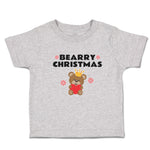 Toddler Clothes Bearry Christmas Teddy Bear Sitting Crown Heart Hand Cotton