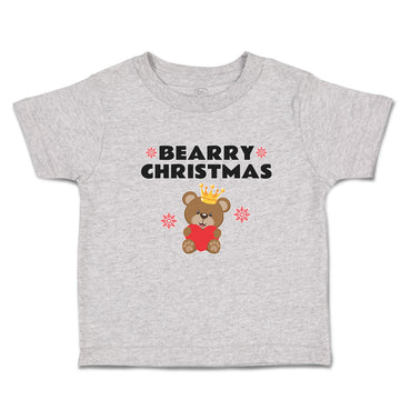 Toddler Clothes Bearry Christmas Teddy Bear Sitting Crown Heart Hand Cotton