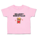 Toddler Clothes Bearry Christmas Teddy Bear Sitting Crown Heart Hand Cotton