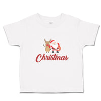 Toddler Clothes Christmas Celebration with Santa Claus and Deer Animal Cotton